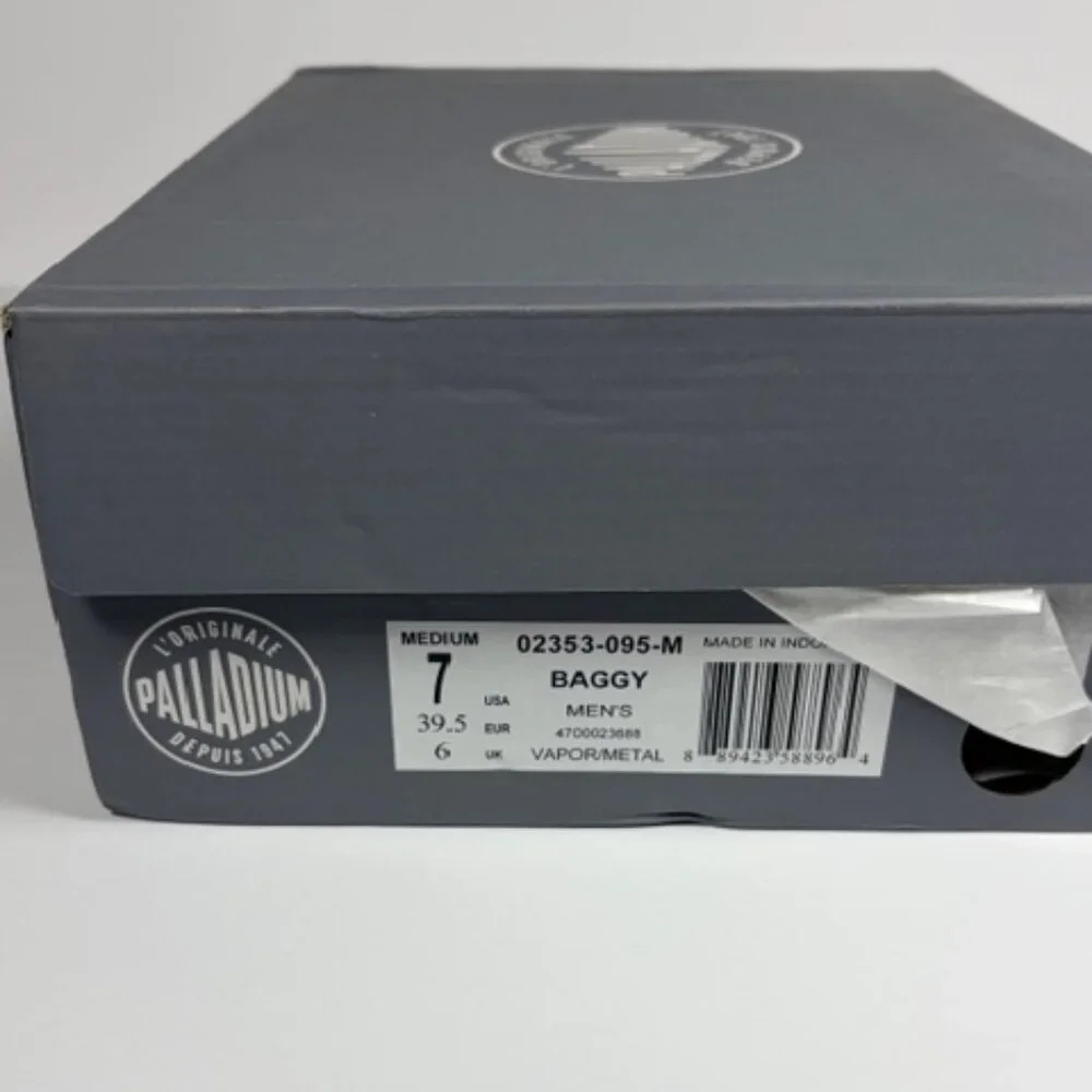 Palladium Baggy Boots Vapor Grey Canvas High Top Fold Down Men’s‎ 7 Women’s 9
